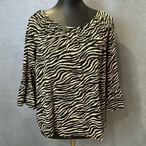 Michael Kors Animal Print top, size L